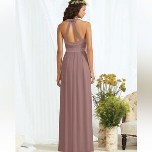 Social Brudesmaids high neck halter Elegant Mauve Evening Gown size 6